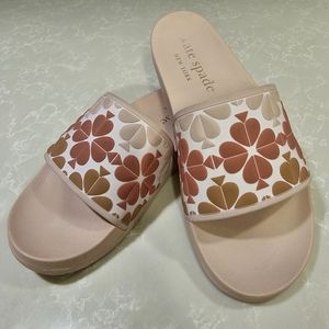 New Women’s pink Kate Spade New York Olympia rubber slides size 10